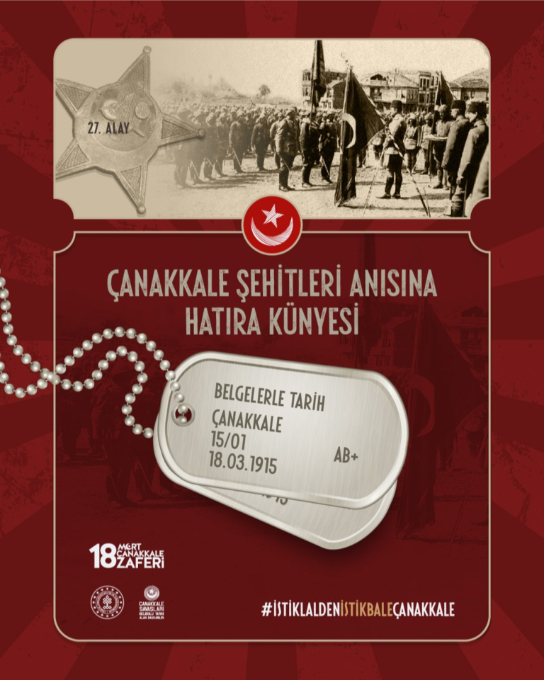 Çanakkale Hatıra Künyesi Nereden Alınır
